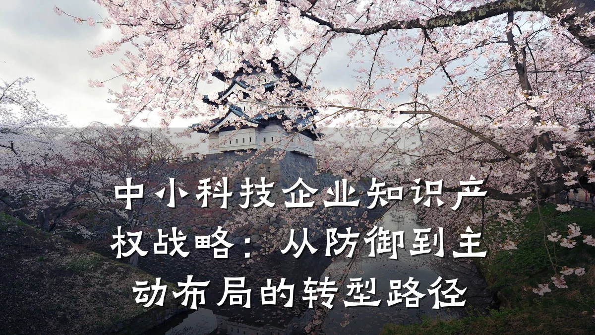 中小科技企业知识产权战略:从防御到主动布局的转型路径