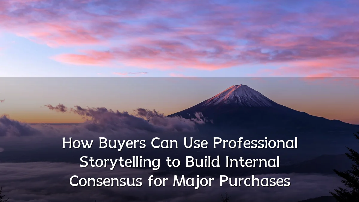 How Buyers Can Use Professional Storytelling to Build Internal Consensus for Major Purchases