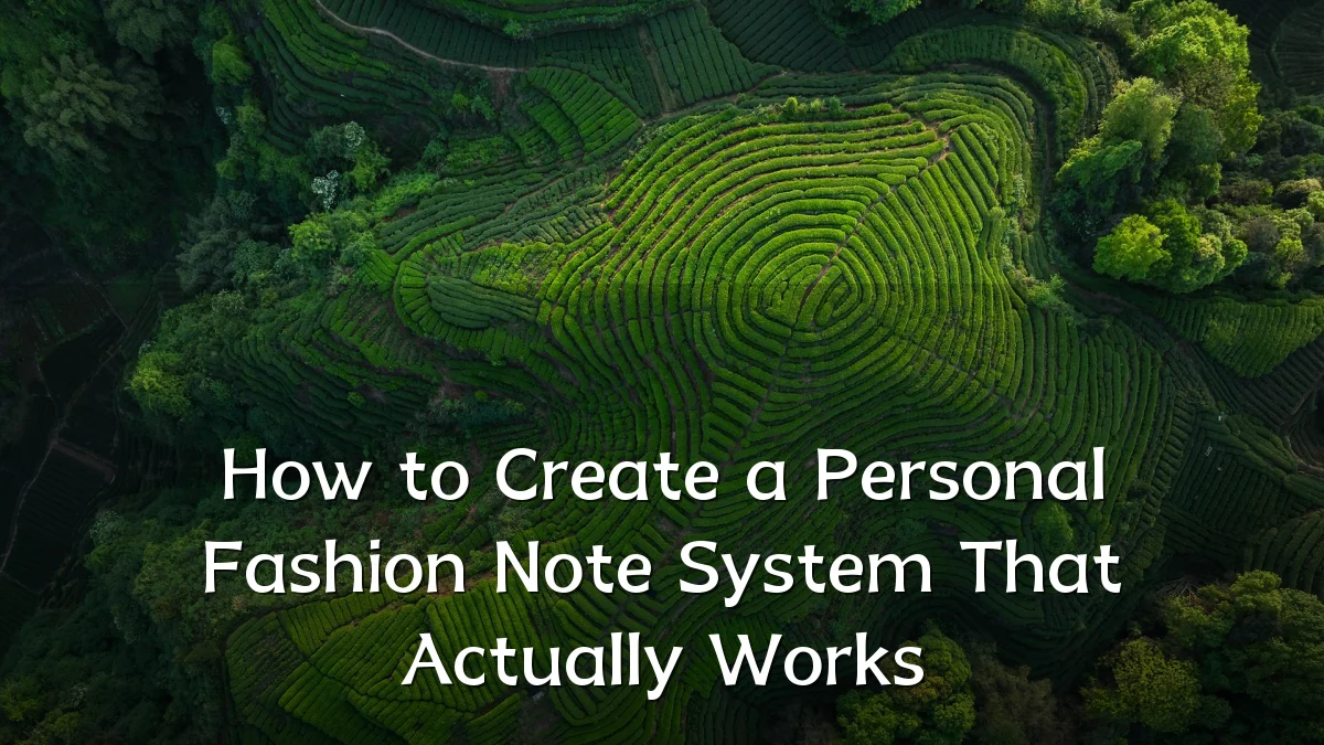 How to Create a Personal Fashion Note System That Actually Works
